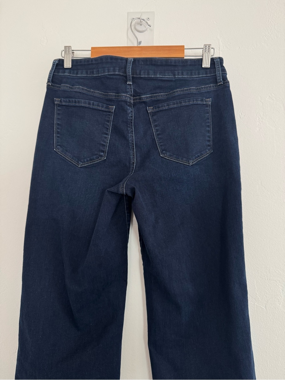 NYDJ Teresa Trouser Jeans in Burbank Wash Dark Blue Lift Tuck Technology Denim - Picture 8 of 11